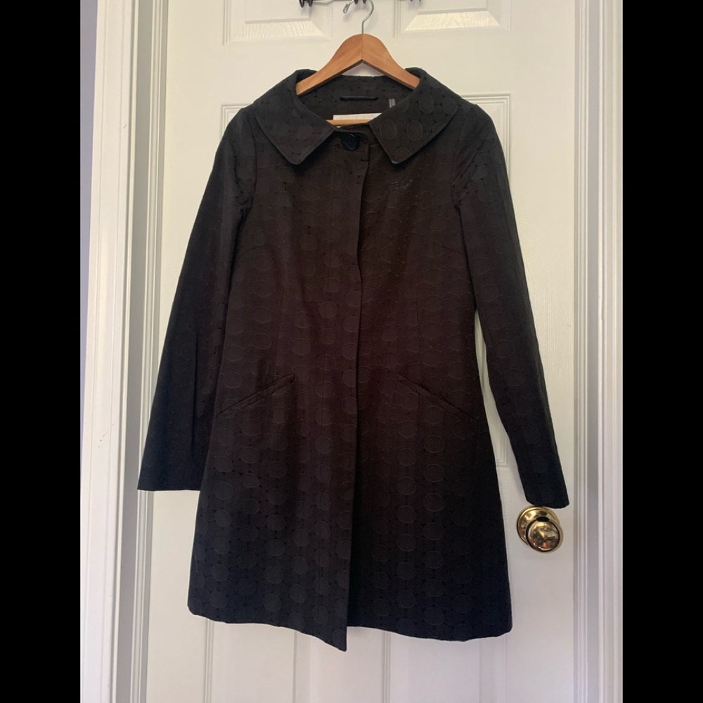 Trina Turk black trench coat